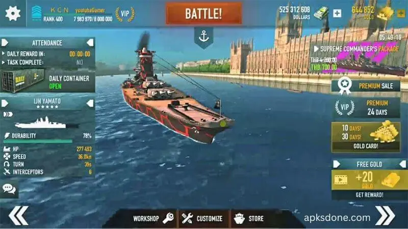 Battle of Warships Mod Apk